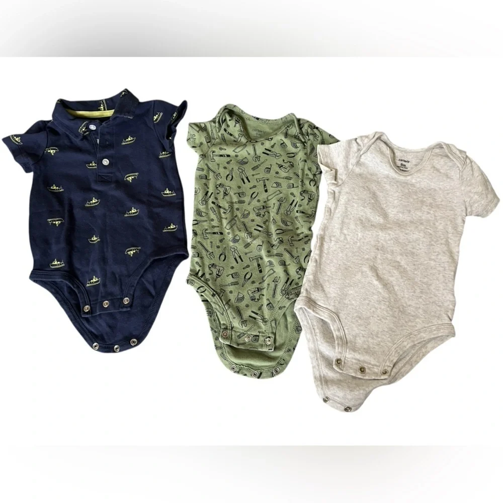 Three Carters 9 month onesies -100% cotton